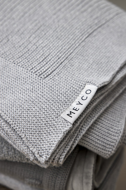 Meyco Ledikantdeken Rib Grey Melange