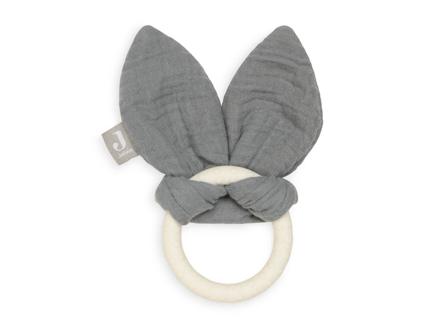 Jollein Bijtring Siliconen Bunny Ears Storm Grey