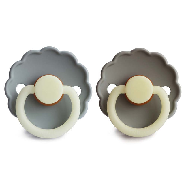 Frigg Speen Maat 1 Daisy Night French Gray / Portobello Silicone 2-Pack