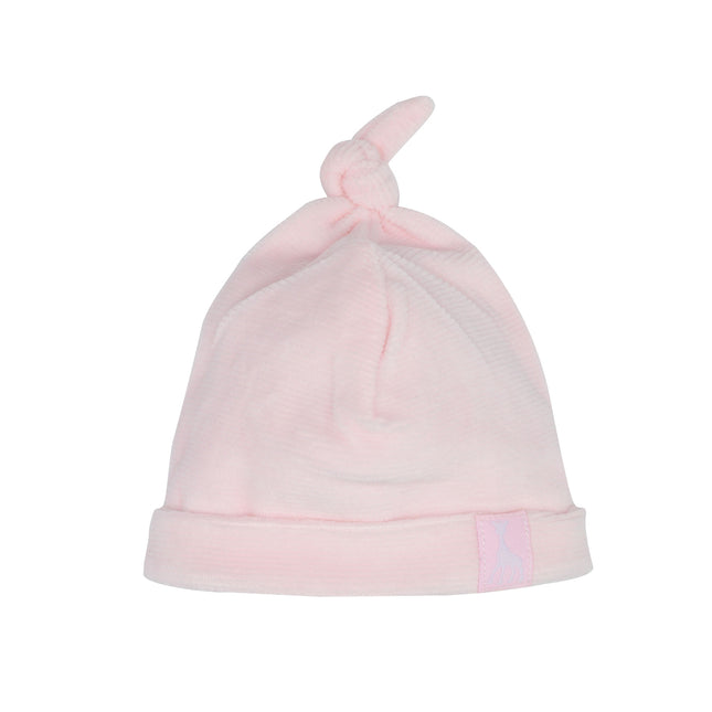 Sophie de Giraf Babymutsje Velours Rib Roze