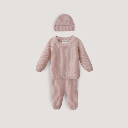 Mushie Baby Broekje Chunky Knit Blush