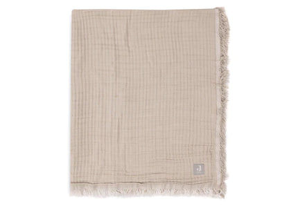 Jollein Wiegdeken Fringe Olive Green/ Ivory 75X100cm