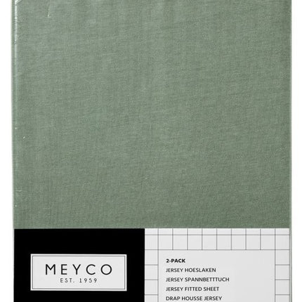 Meyco Hoeslaken Jersey Forest Green 60x120cm 2st