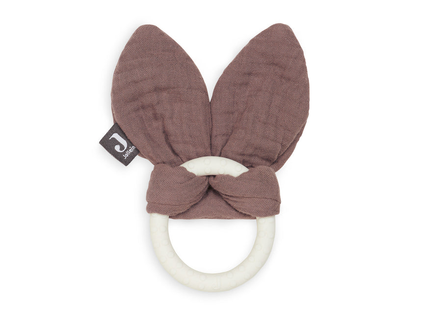 Jollein Bijtring Siliconen Bunny Ears Chestnut