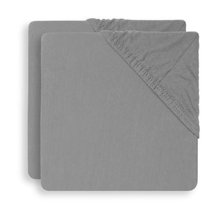 Jollein Hoeslaken Jersey Boxmatras Storm Grey 75x95cm 2st