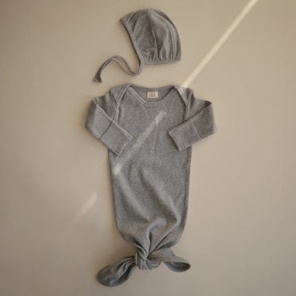 Mushie Babymutsje Bonnet Gray Melange