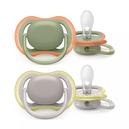 Philips Avent Fopspeen Air + 6Mnd Grijs/ Olijf 2st