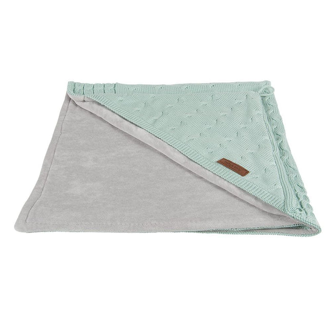 Baby's Only Wrap Blanket Baby Chenille Cable Mint