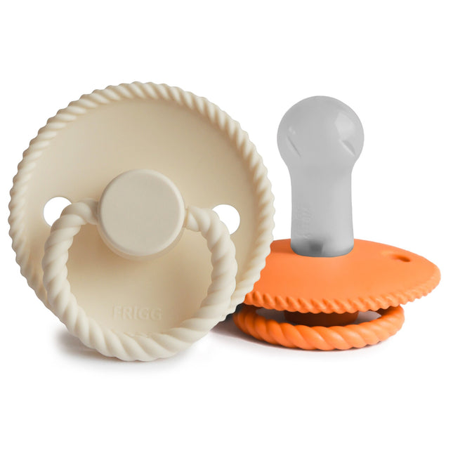 Frigg Speen Maat 2 Rope Cream/Maple Silicone 2-Pack