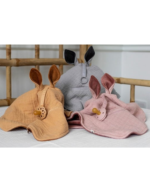 BIBS Hydrofielen Doek Kangaroo Blush/Woodchuck 40x40cm