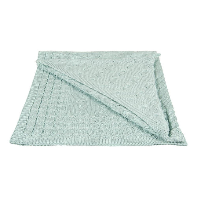 Baby's Only Wrap Blanket Baby Cable Mint