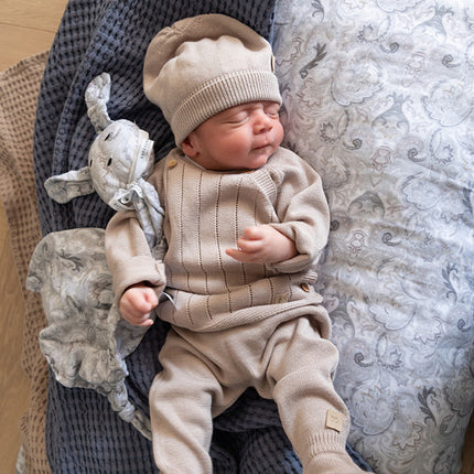 Bamboom Baby Broekje Met Voetjes Knitted Camel