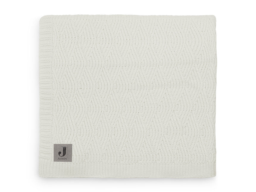 Jollein Ledikantdeken River Knit Cream White 100x150cm