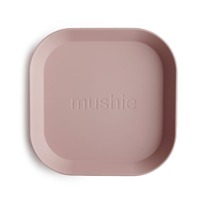 Mushie Baby Bordje Vierkant Blush 2st