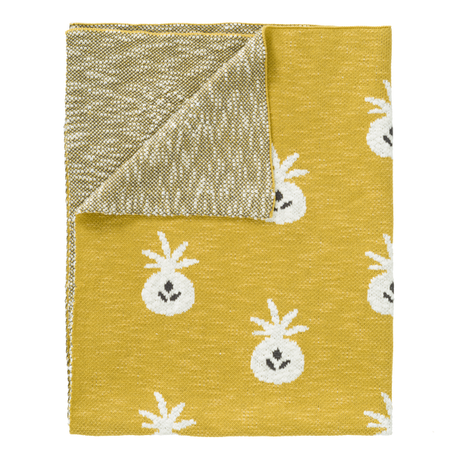 Fresk Wiegdeken Gebreid Pineapple Mustard 80x100cm