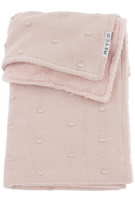 Meyco Ledikantdeken Teddy Mini Knots Soft Pink