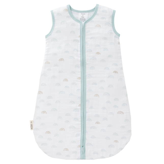 Fresk Slaapzak Baby Muslin Rainbow Ether Blue 2-laags