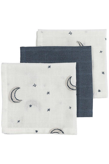 Meyco Monddoekje Moon 3-Pack Hydrofiel Indigo 30X30cm