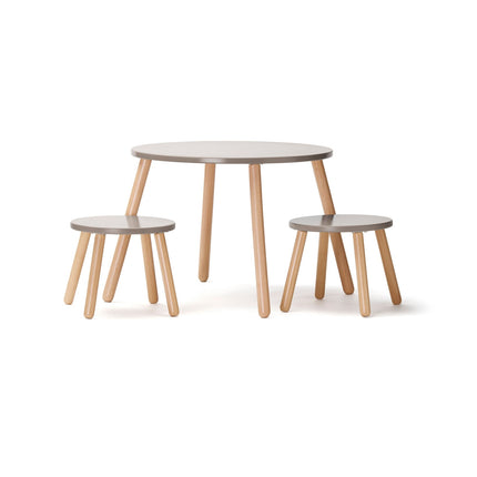 Kid's Concept Tafel Set met Krukken Lichtbruin