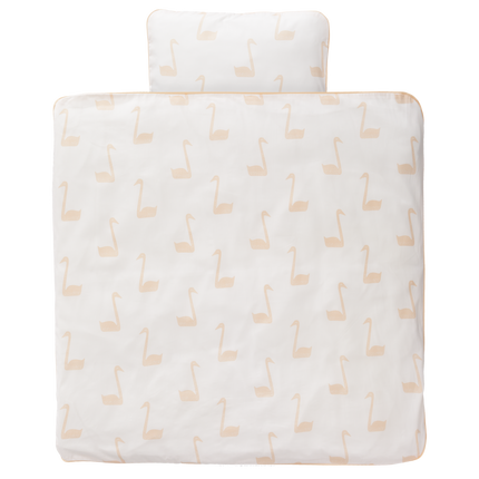 Fresk Dekbedovertrek Swan Pale Peach 100x135cm