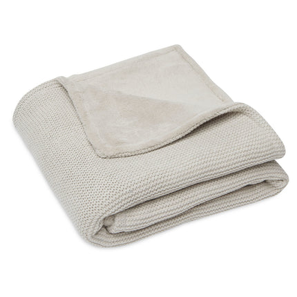 Jollein Wiegdeken Basic Knit Nougat/Fleece 75x100cm