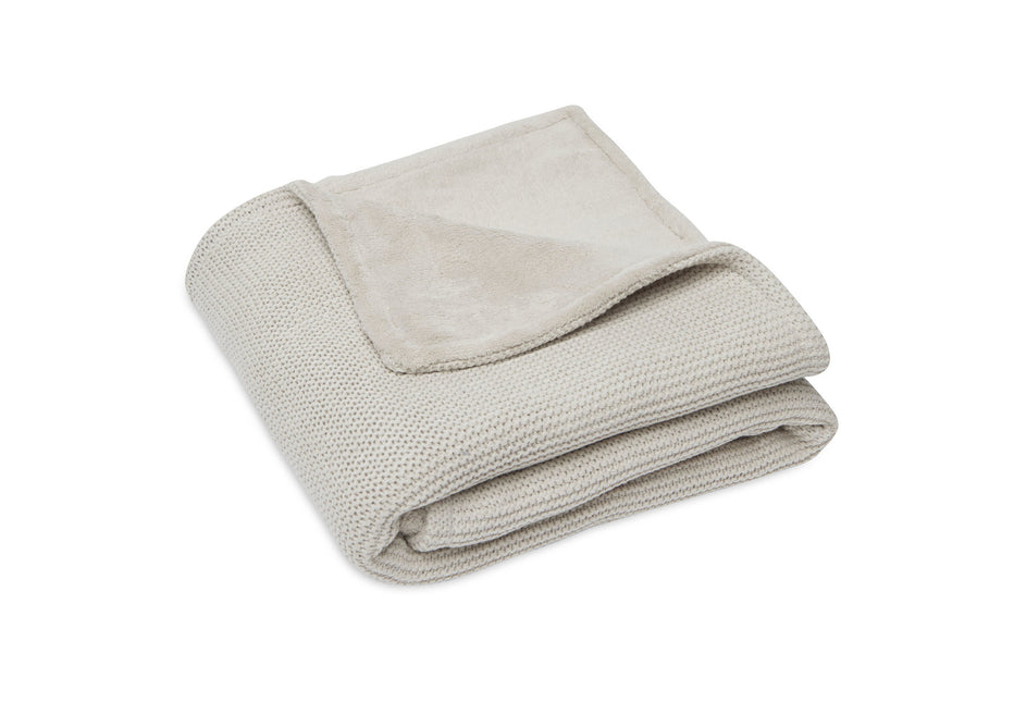 Jollein Wiegdeken Basic Knit Nougat/Fleece 75x100cm