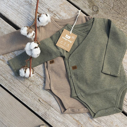 Baby's Only Romper Lange Mouw Melange Khaki