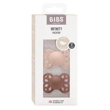 BIBS Speen Maat 1 Silicone Anatomical Blush/Woodchuck 2st