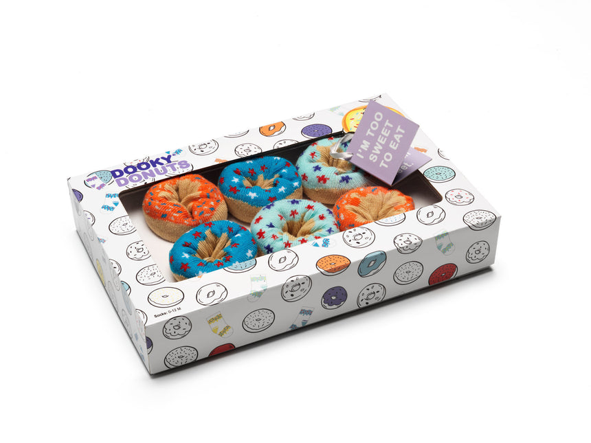 Dooky Babysokjes Donut Blueberry Orange 3 paar