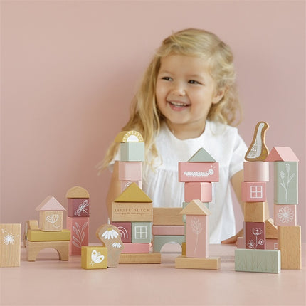 Little Dutch Houten Speelgoed Bouwblokken Pink