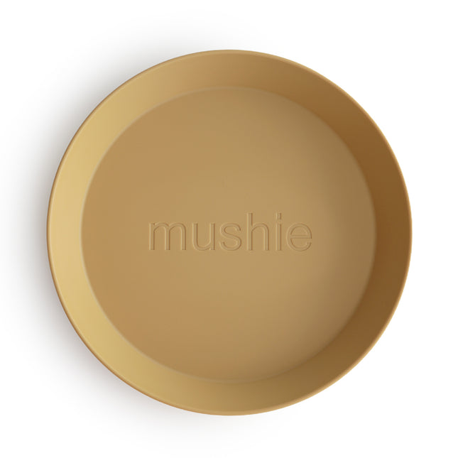 Mushie Baby Plate Round Mustard 2szt.