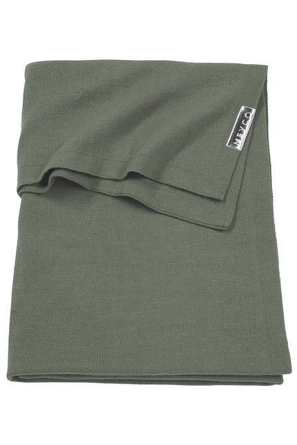 Koc do łóżeczka Meyco Knit Basic Forest Green