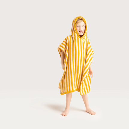 Swim Essentials Badcape Baby Luxe Beach Yellow Stiped