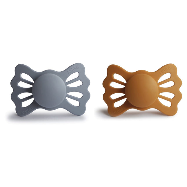 Frigg Speen Maat 2 Lucky Great Gray/Honey Gold Silicone 2-Pack