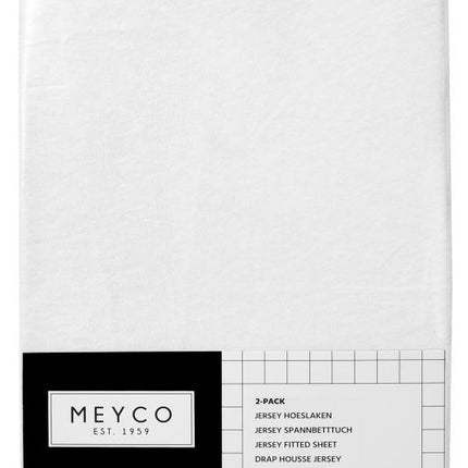 Meyco Hoeslaken Jersey Wit 40x80/90 cm 2st