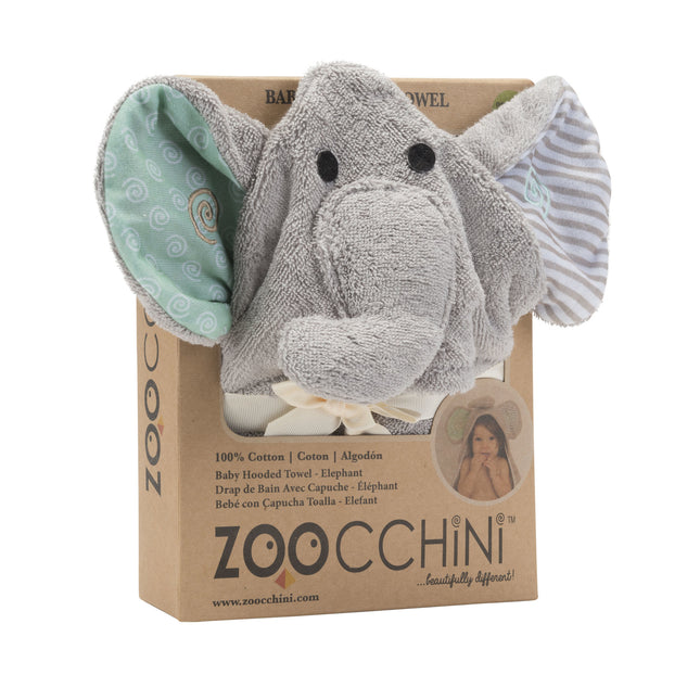 Zoocchini Badjas Baby Elli The Elephant Katoen