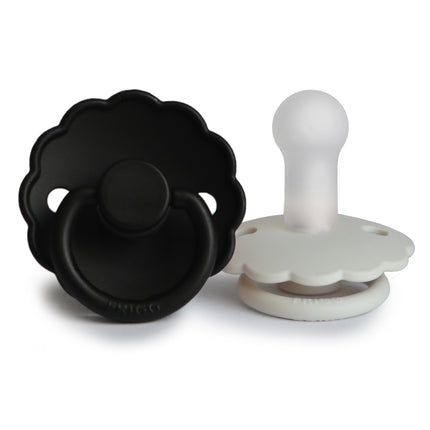 Frigg Speen Maat 2 Daisy Cream/Jet Black Silicone 2-Pack