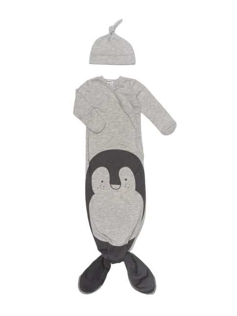 Snoozebaby Slaapzak Baby Cocon Incl Hat Stone Beige Pinguin 60cm