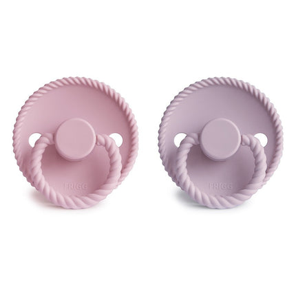 Frigg Speen Maat 2 Rope Baby Pink/Soft Lilac Silicone 2-Pack