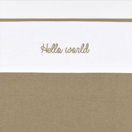 Meyco Ledikantlaken Hello World Taupe 100X150cm