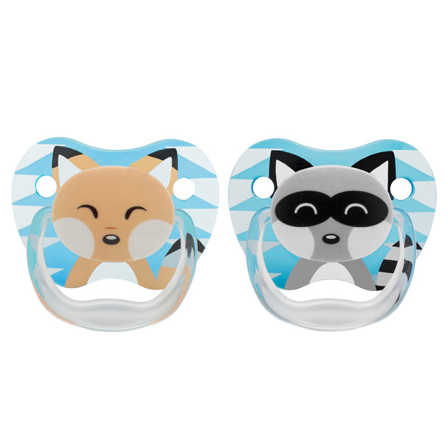 Dr. Brown's Speen Fase 1 Blauw 2-pack animal faces