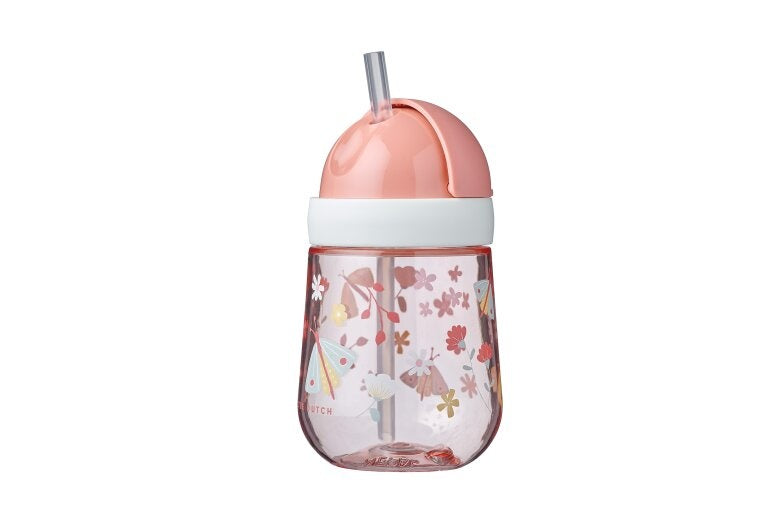 Kubek ze słomką Little Dutch Mio 300ml Flowers & Butterflies