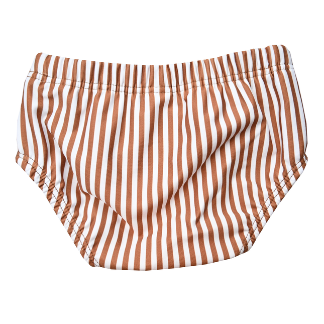 Dziecięce spodenki kąpielowe Slipstop Cognac Stripe Girl