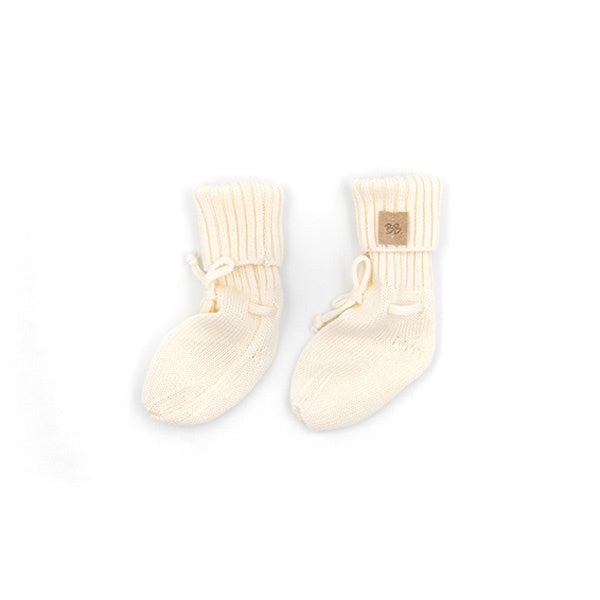 Bamboom Babyshoes Knitted White