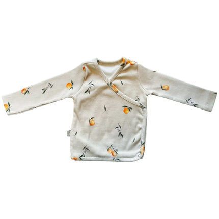 Yumi Baby Overslag Shirt Baby Beige Oranges