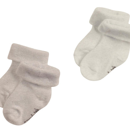 Noppies Babysokjes Kai Taupe Melange 2-Pack