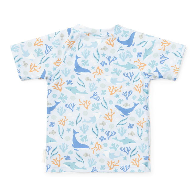 Little Dutch Swimshirt Dziecięcy Krótki Rękaw Ocean Dreams Niebieski