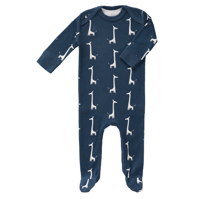 Fresk Baby Pyjama Met Voet Giraf Indigo Blue