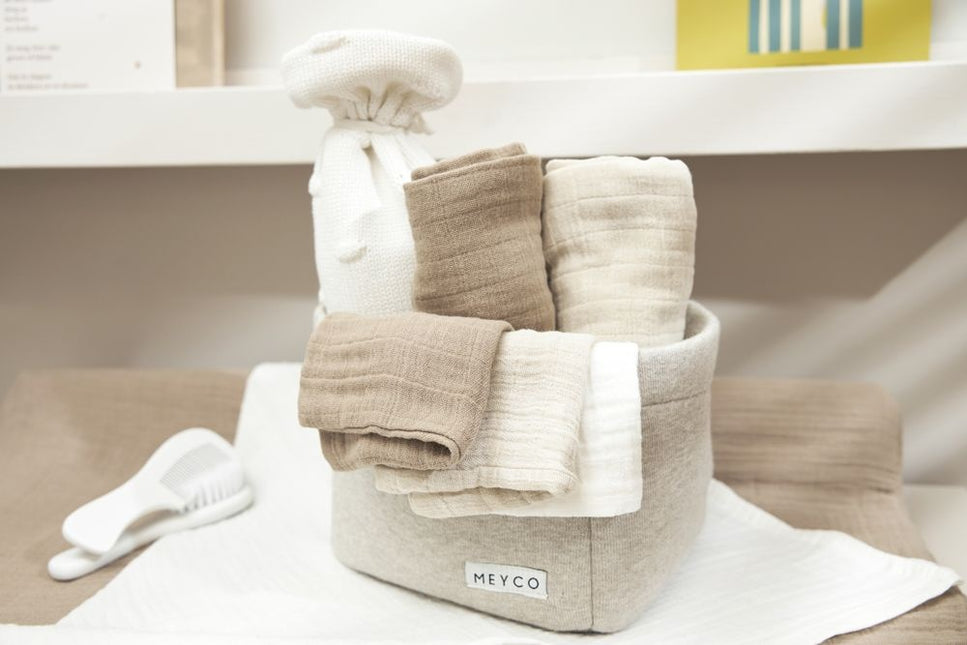 Meyco Monddoekje 3-Pack Offwhite/Soft Sand/Taupe 30X30cm