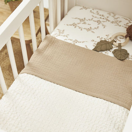 Meyco Baby Waffle Cotton Wiegdeken Nature 75x100cm